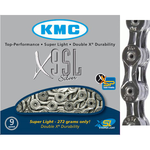 Catena KMC X9SL 1/2-11/128 silver 9v. 116 maglie